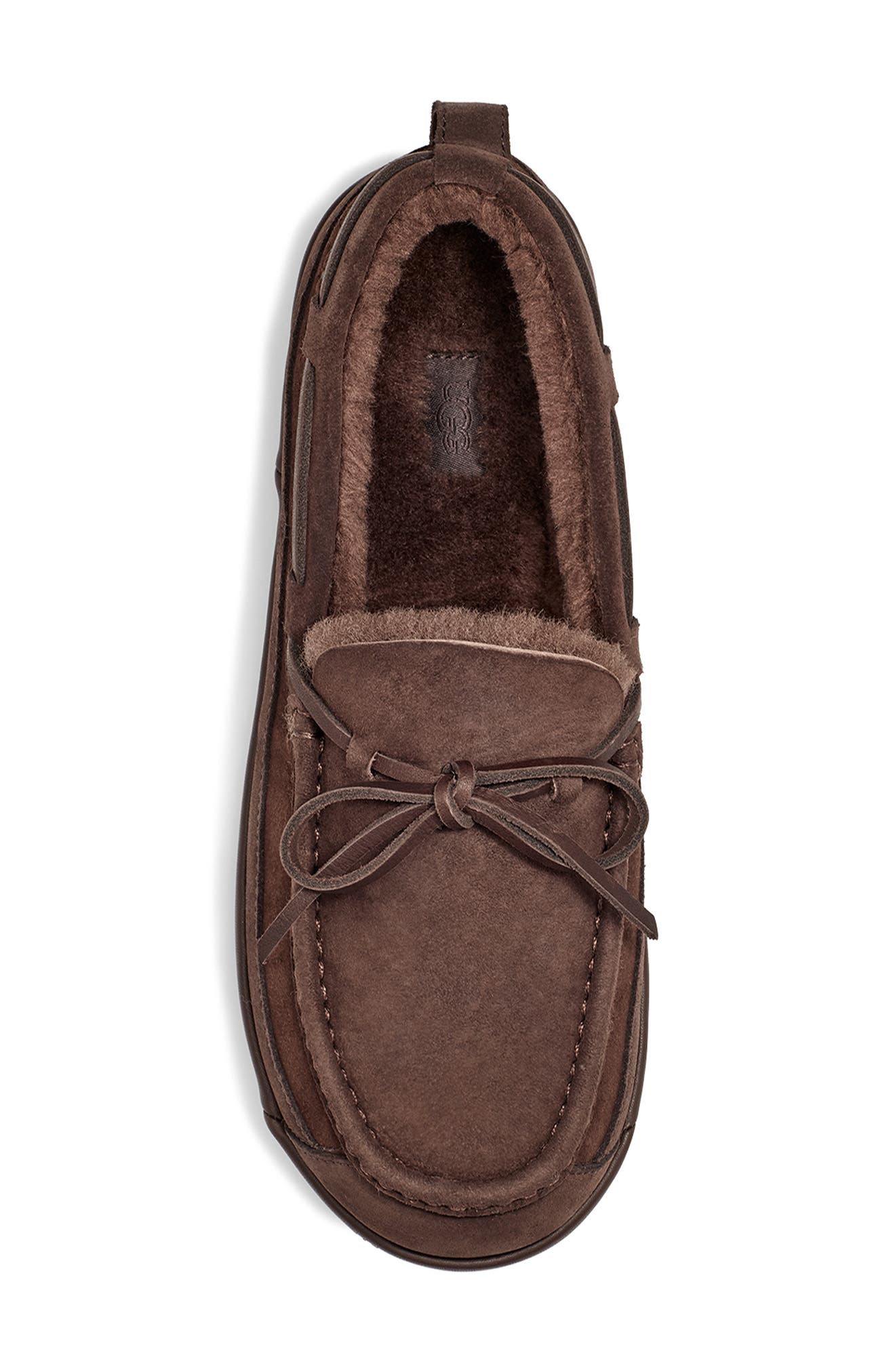 Ugg Men's Parkdale Moc Toe Sheepskin Slippers in Grizzly, Size 7