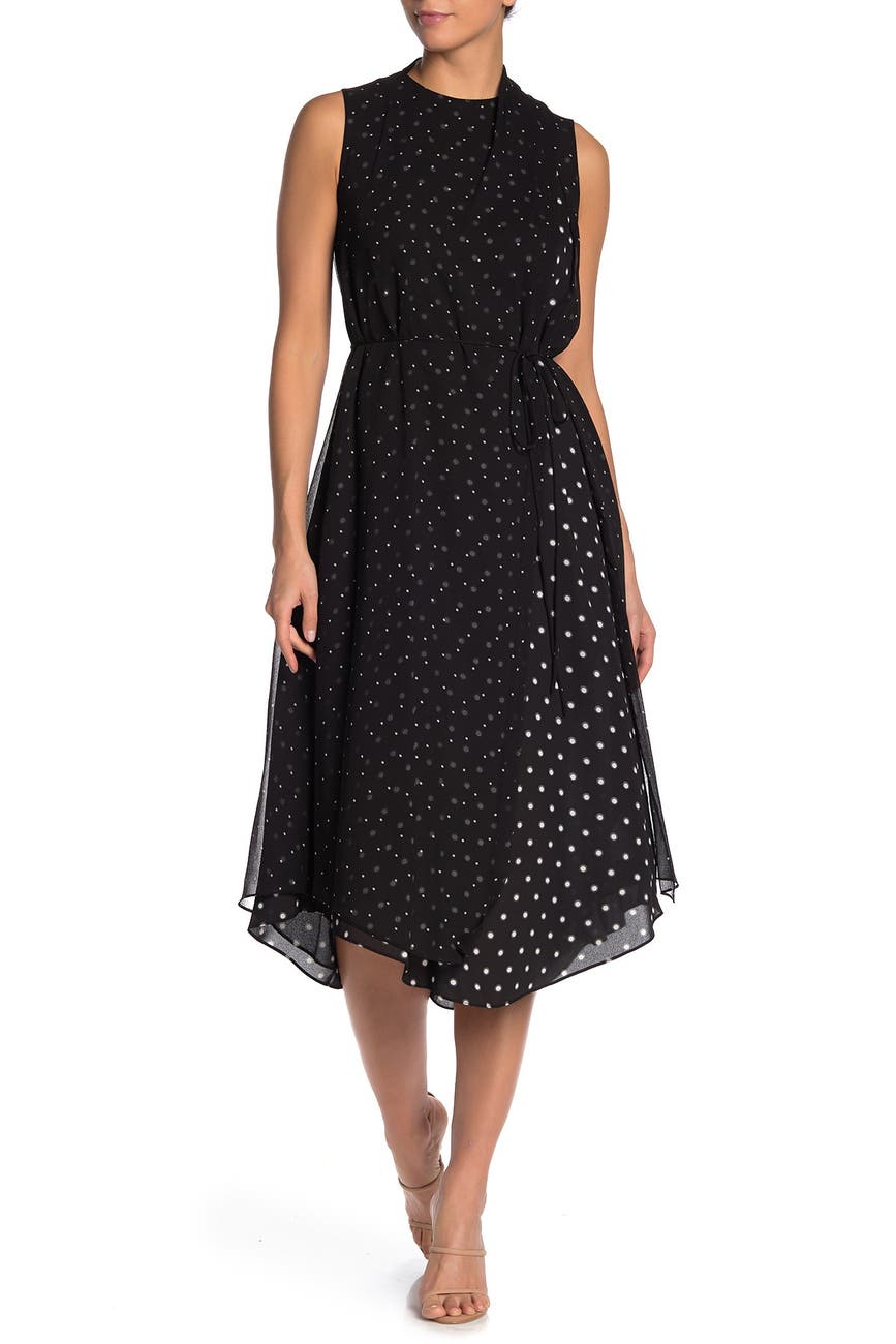 Vince Mixed Media Dot Dress Nordstrom Rack