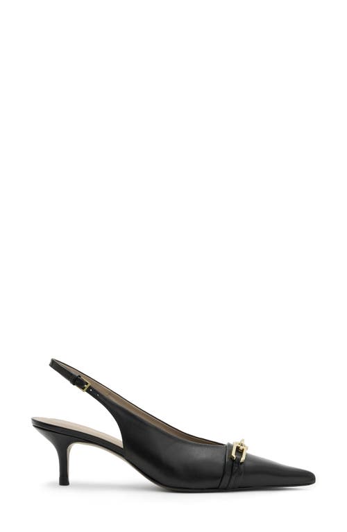 Shop Allsaints Grace Pointed Toe Slingback Pump In Black