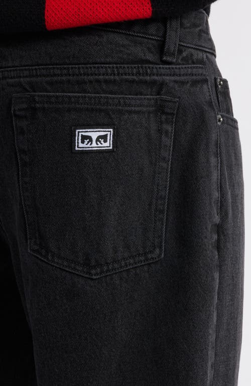 Obey Bender Relaxed Jeans In Faded Black