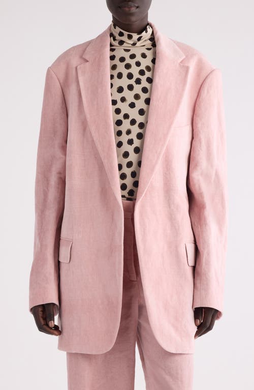 Shop Dries Van Noten Blur Oversize Open Front Blazer In Pink