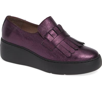 Wonders Kiltie Platform Loafer - Purple