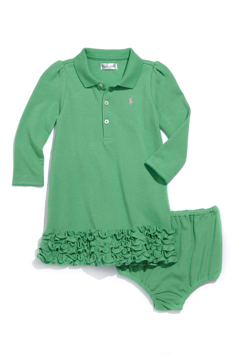 Ralph Lauren Ruffle Polo Dress (Infant) | Nordstrom