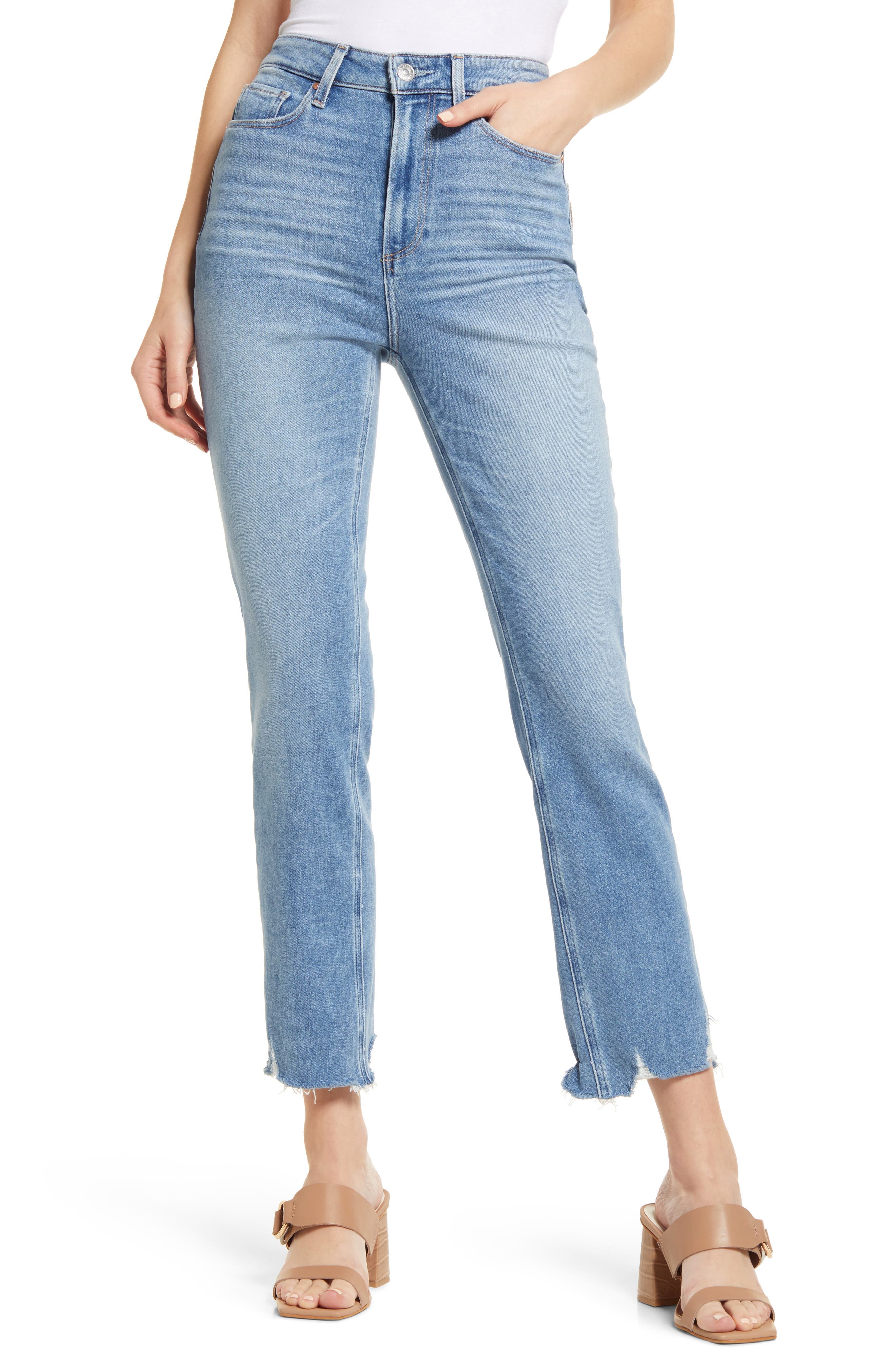 PAIGE Accent High Waist Destroyed Hem 