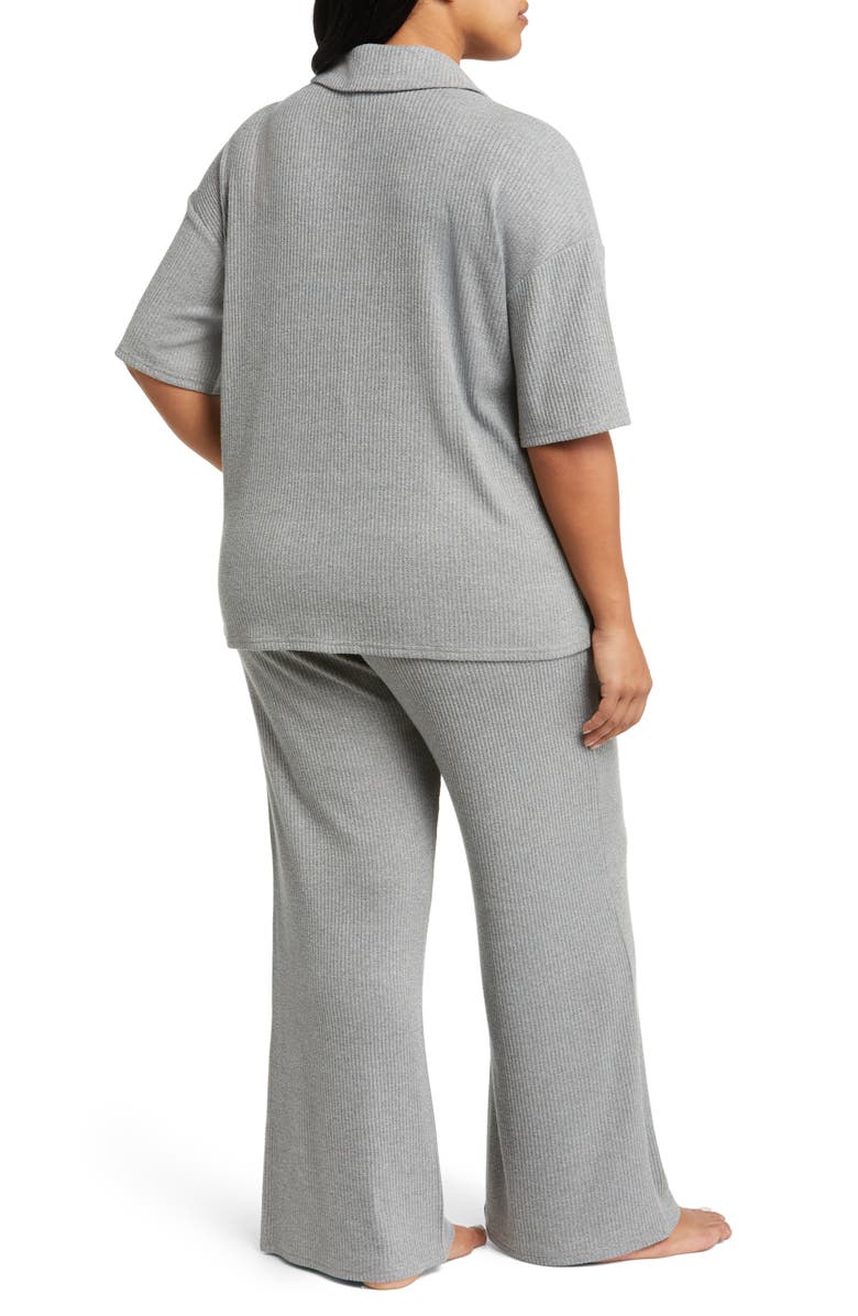 Open Edit Ribbed Pajamas, Alternate, color,