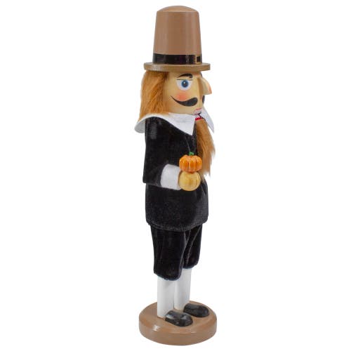 Northlight 14-inch Pilgrim Man Wooden Fall Harvest Thanksgiving Nutcracker In Brown