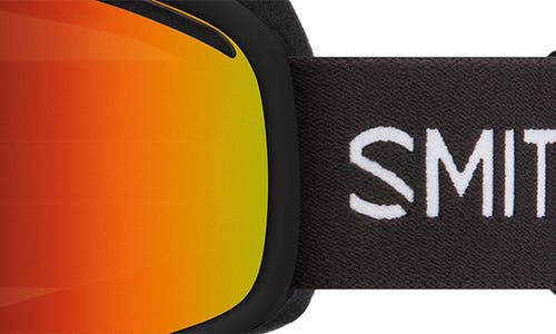 Shop Smith Vogue 154mm Snow Goggles In Black/red Sol-x Mirror