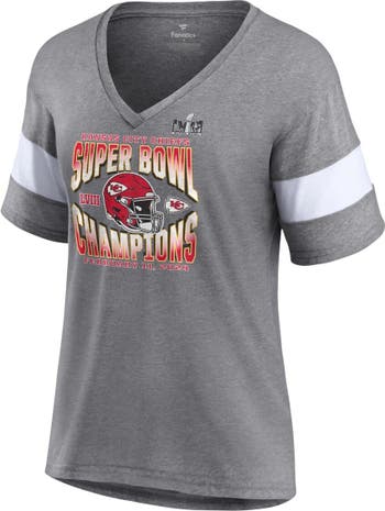 San Francisco 49ers Fanatics Branded Women's Super Bowl LVIII Roster V-Neck  T-Shirt - Heather Gray
