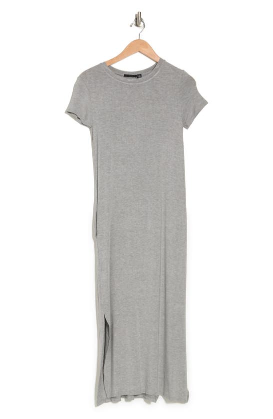 Rdi Cap Sleeve Slit Maxi Dress In Heather Grey | ModeSens