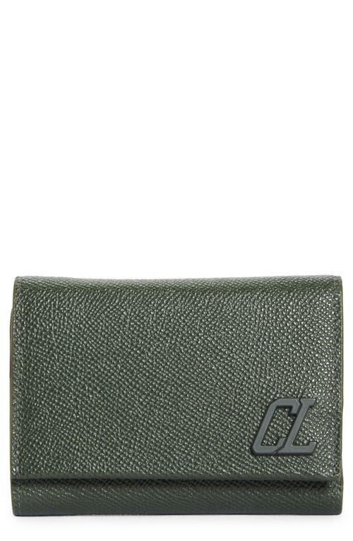 Shop Christian Louboutin Groovy Calfskin Trifold Wallet In Tennessee/tennessee