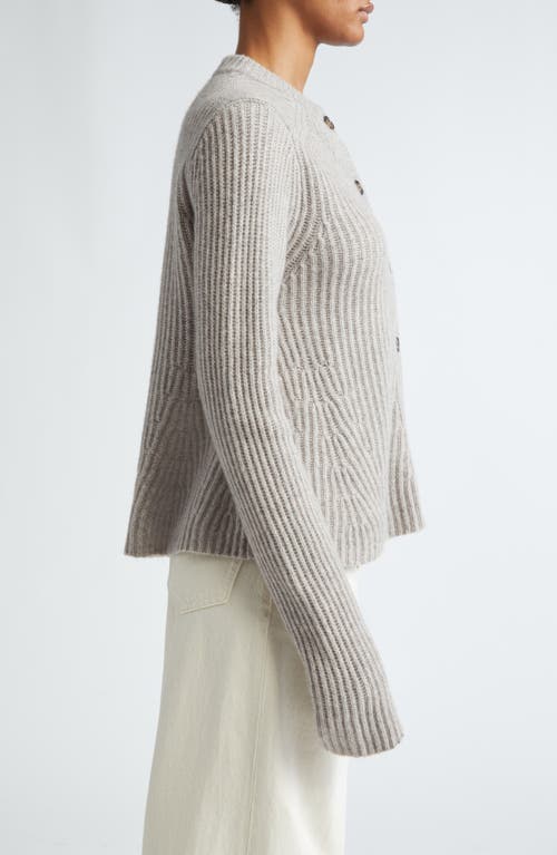 Shop Loulou Studio Rib Cashmere Cardigan In Bloom Melange