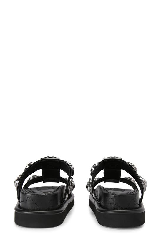 Shop Kurt Geiger Orson Crystal Slide Sandal In Black