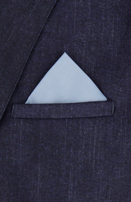Brooklyn Brigade Solid Cotton Pocket Square In Dusty Blue
