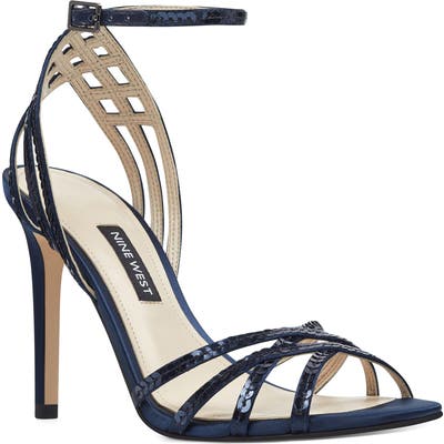 Nine West Ivonne Ankle Strap Sandal- Blue