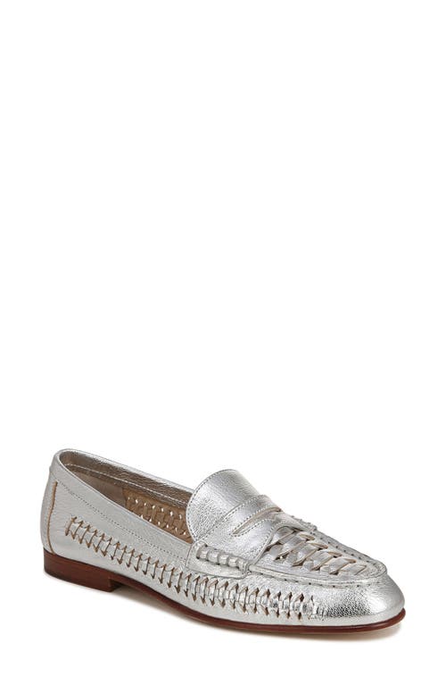 Veronica Beard Woven Penny Loafer in Silver at Nordstrom, Size 11