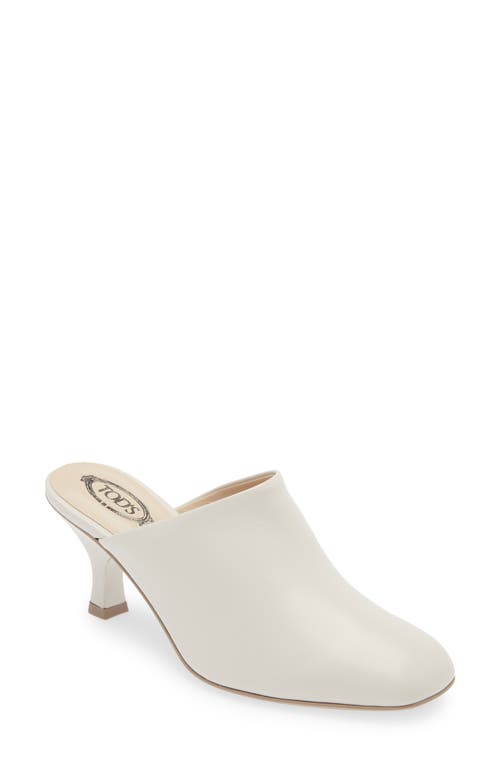 Tod's Square Toe Mule Bianco Calce at Nordstrom,