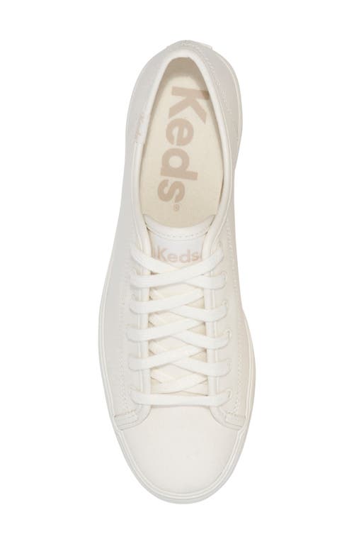 Shop Keds ® Triple Kick Platform Sneaker In White Leather