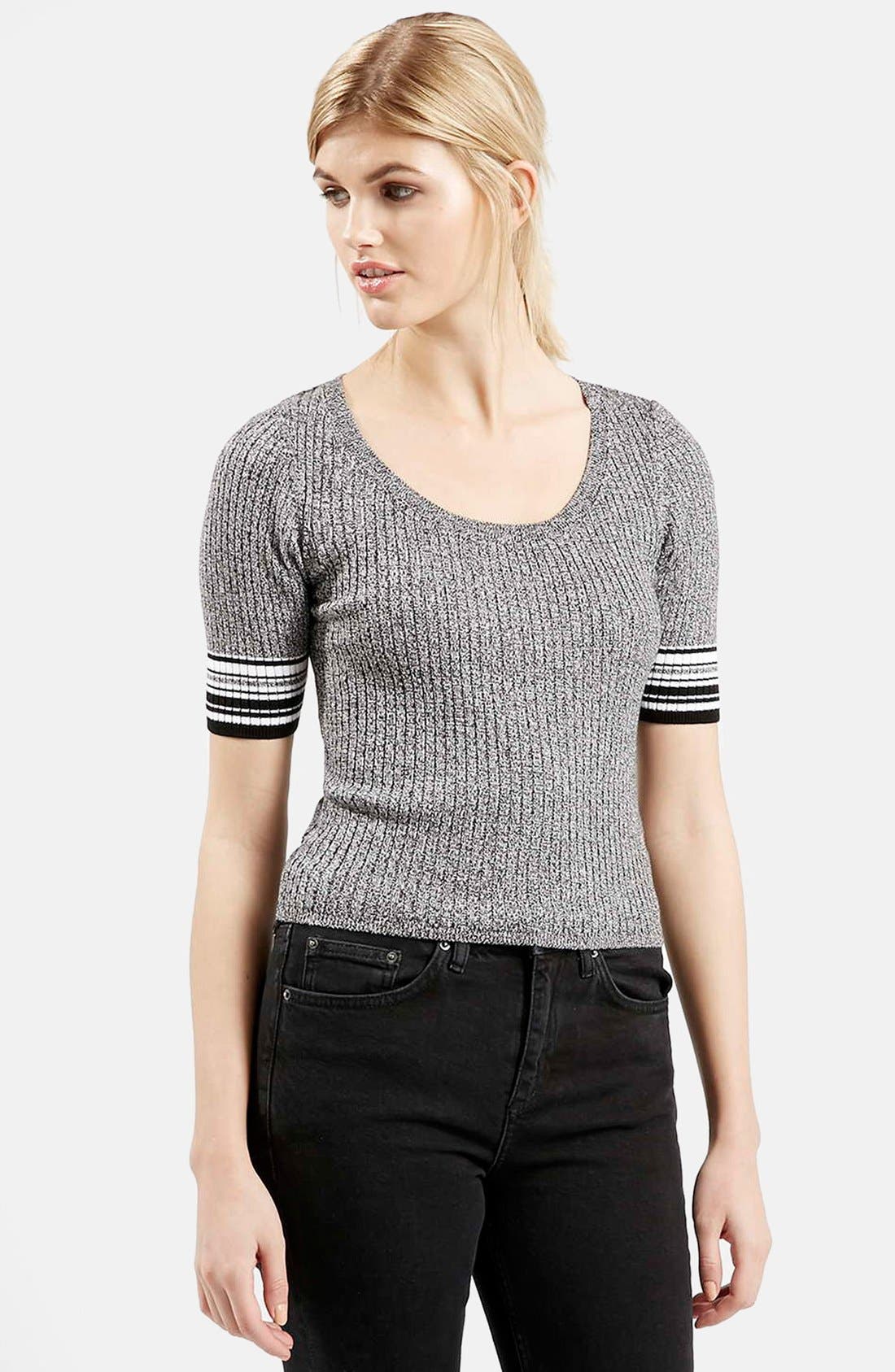 Rib Knit Short Sleeve Top Nordstrom