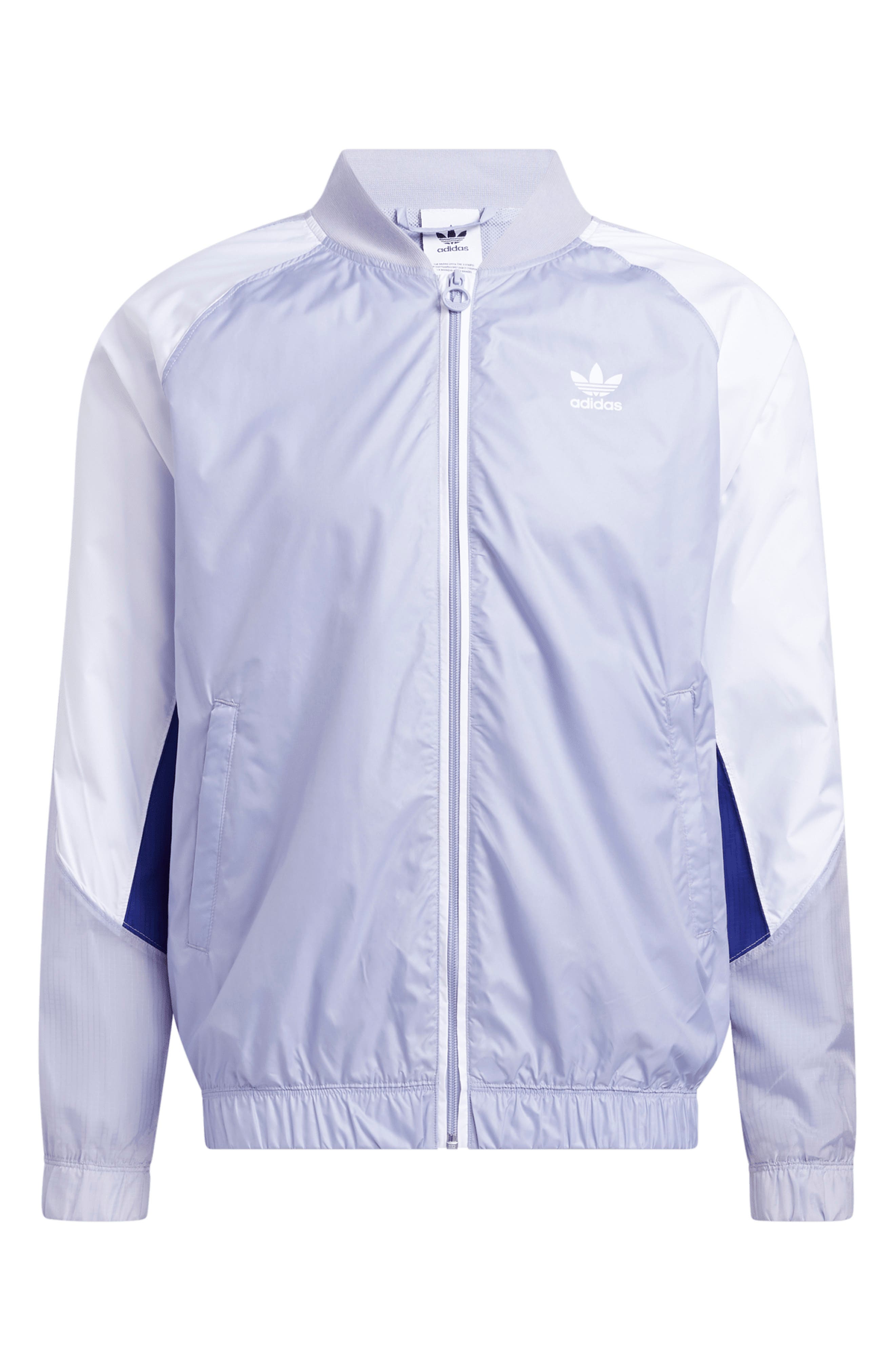 Adidas Men's Originals Summer SST Track Jacket in Purple/Dust Purple Size Medium | Polyester