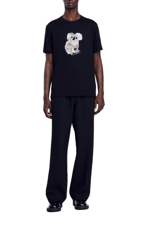 Shop Sandro Wild Animals T-shirt In Black