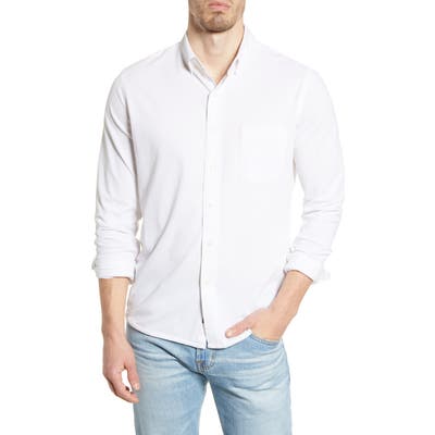 Faherty Icon Regular Fit Oxford Pima Cotton Button-Down Shirt, White