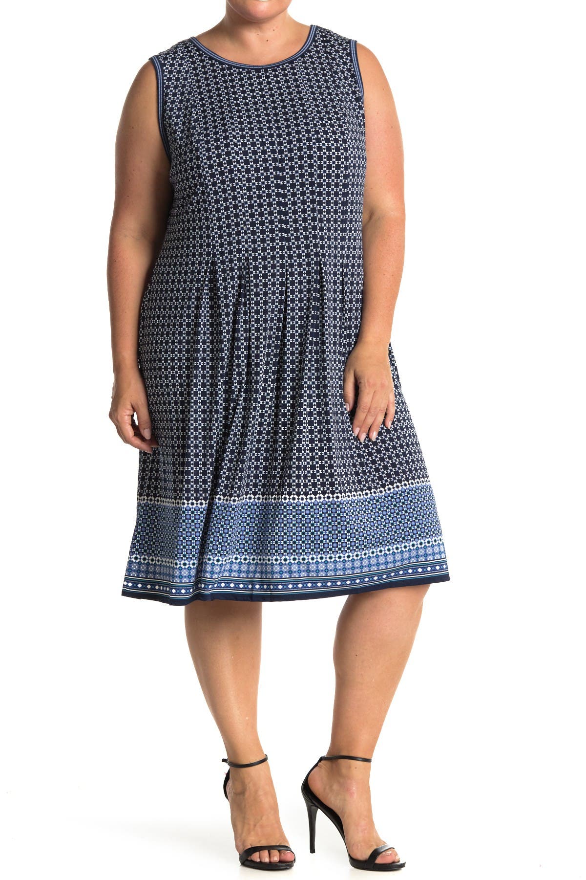 pleated jersey dress