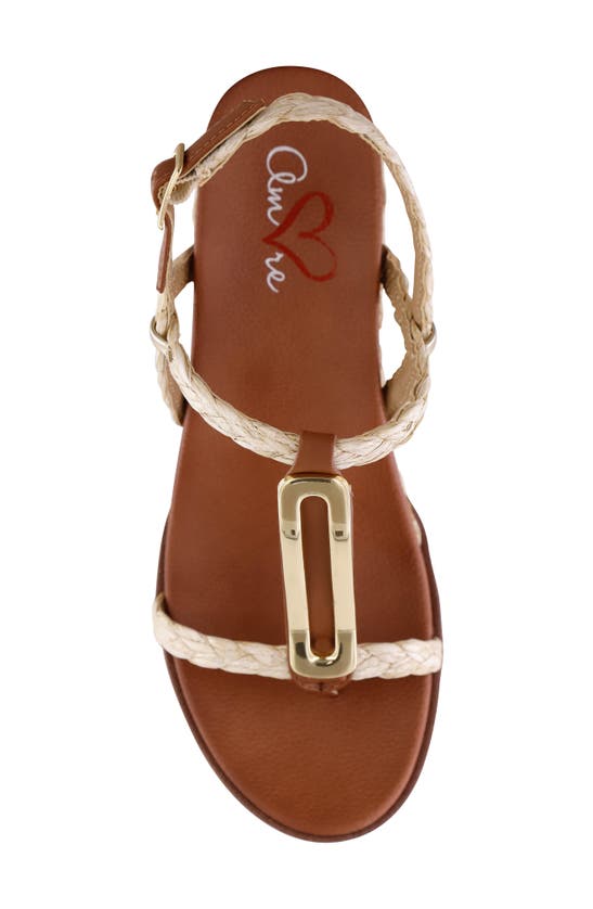 Mia Amore Tyrah Wedge Sandal In Natural