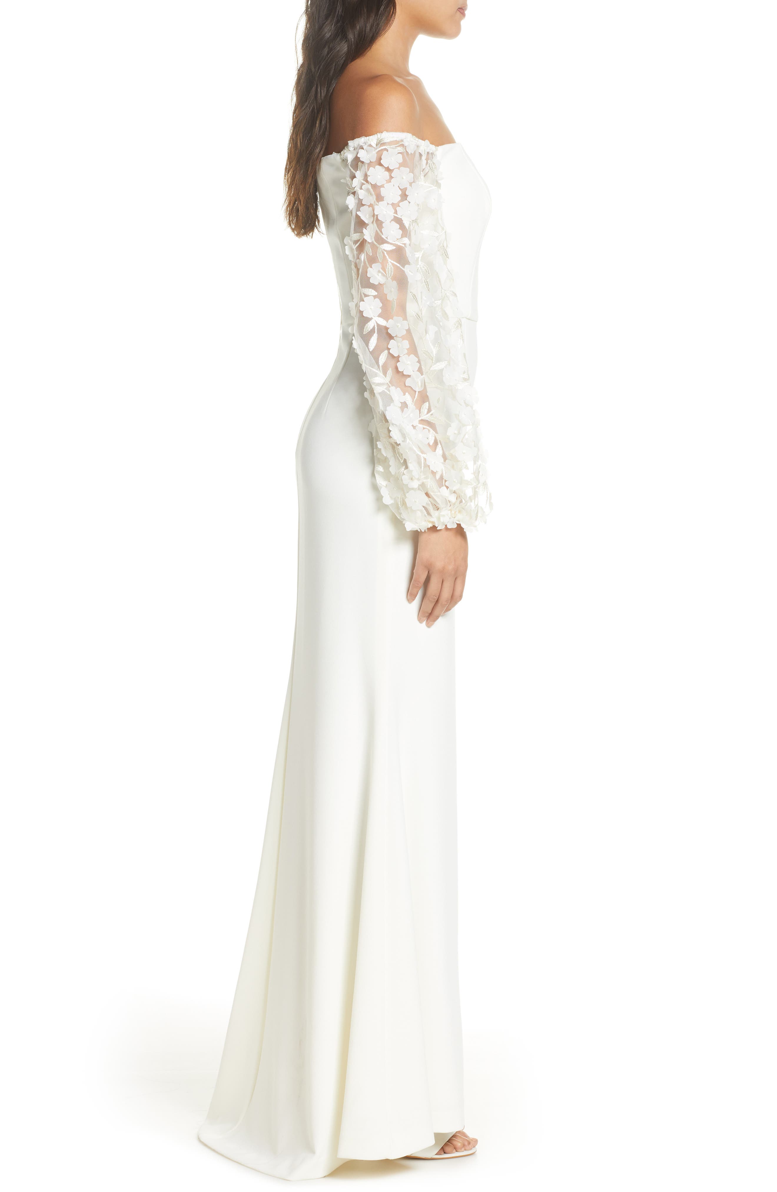 Eliza J Off The Shoulder 3d Floral 