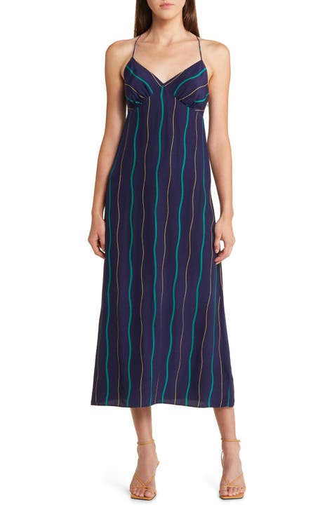 Layton Wavy Stripe Midi Slipdress