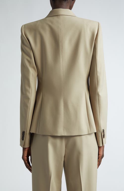 Lafayette 148 New York Fitted Stretch Wool Blazer In Plaster