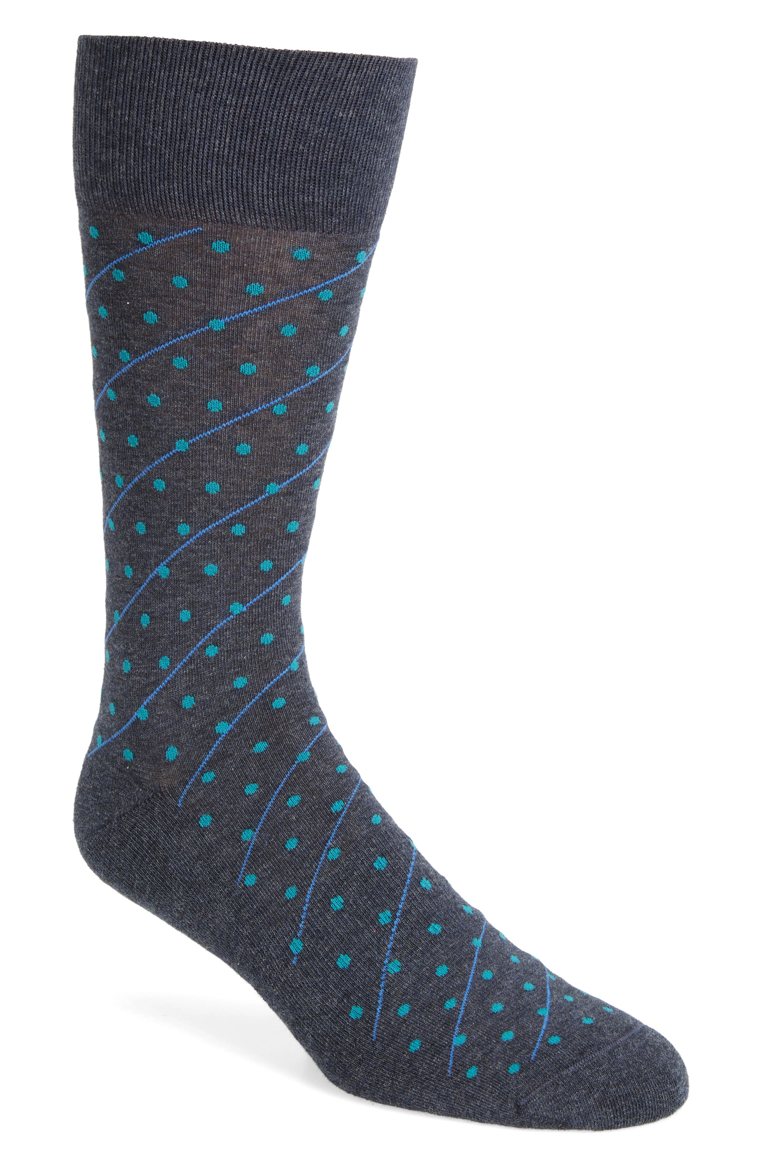 Nordstrom Men's Shop Diagonal Stripe Dot Socks Nordstrom