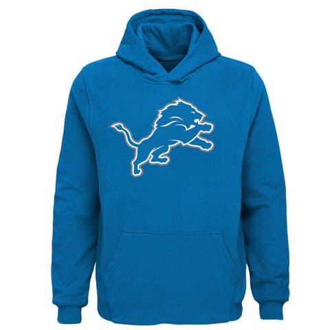 Nike Youth Detroit Lions Sideline Club Grey Pullover Hoodie