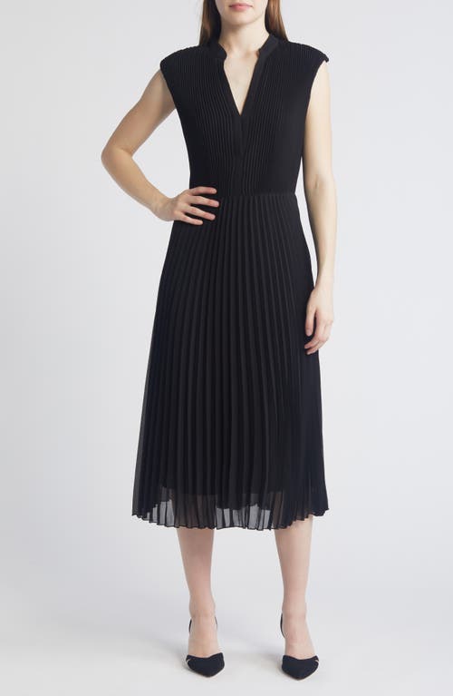 Shop Hugo Boss Boss Diloh Midi A-line Dress In Black