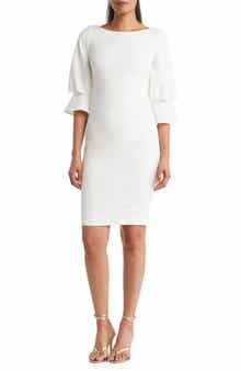 Calvin Klein Belted Capelet Sleeve Sheath Dress | Nordstromrack