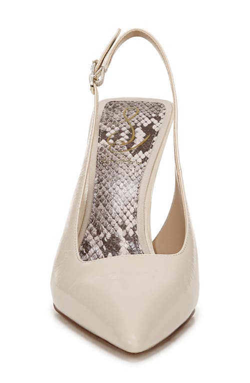 Shop Sam Edelman Odette Slingback Pointed Toe Pump In Alpine Ivory