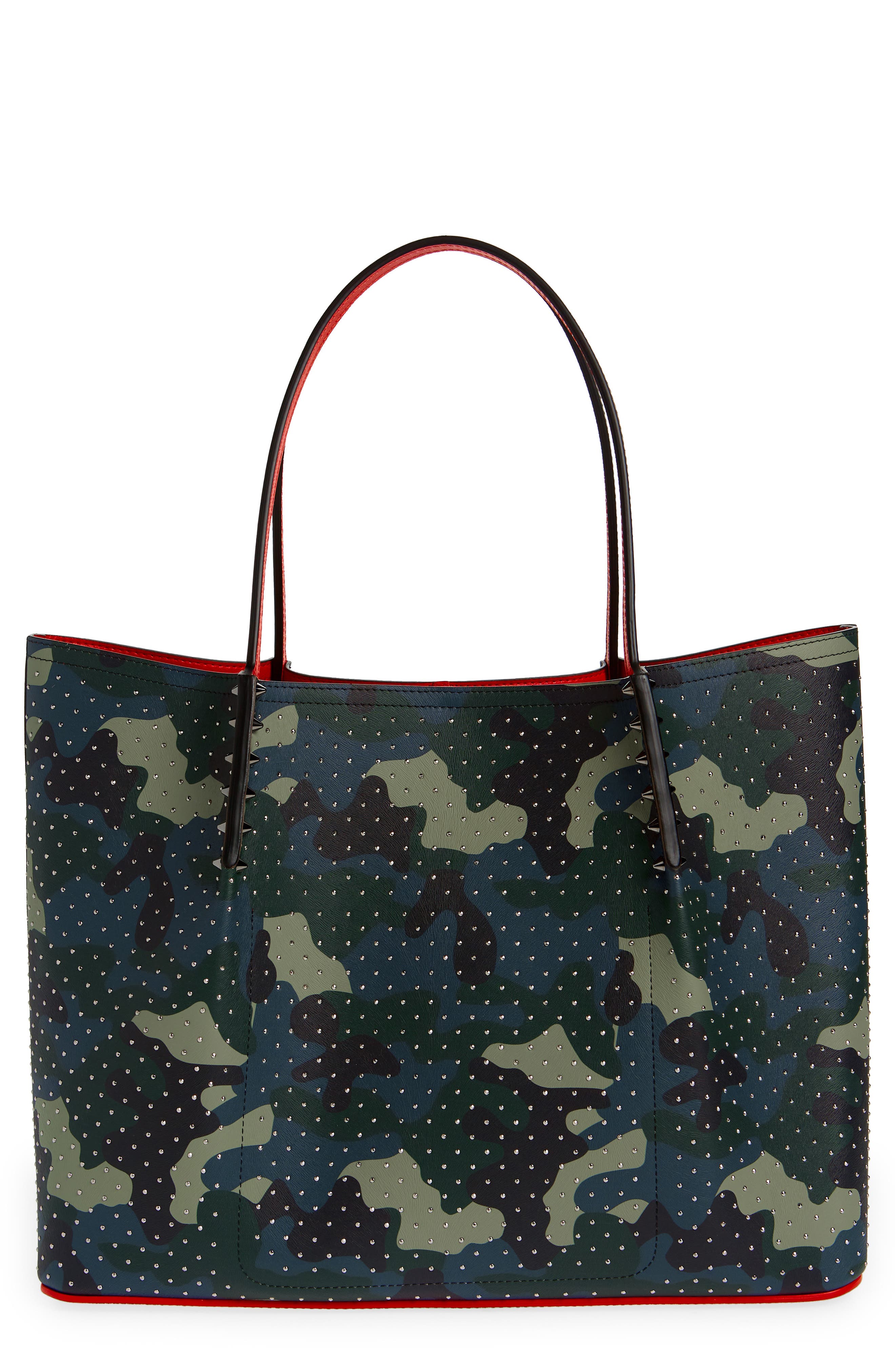 Black Loubishore grained-leather tote bag, Christian Louboutin