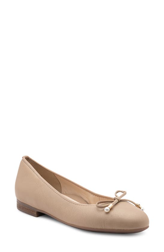 Ara Scout Ballet Flat In Sand Calf