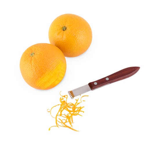 Viski Professional Citrus Zester With Acacia Wood In Brown