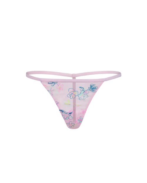 Adore Me Serenity G-string Panties In Floral Pink