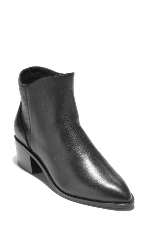 Shop Cole Haan Vayda Bootie In Black Ltr/black Stack