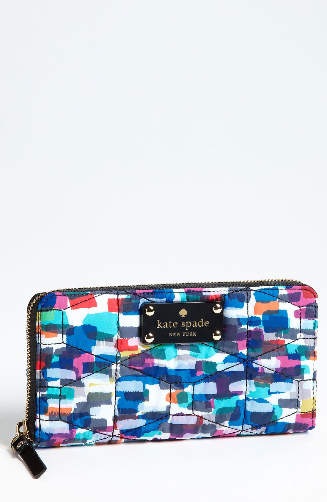 kate spade new york 'signature spade quilted lacey' zip around wallet Nordstrom