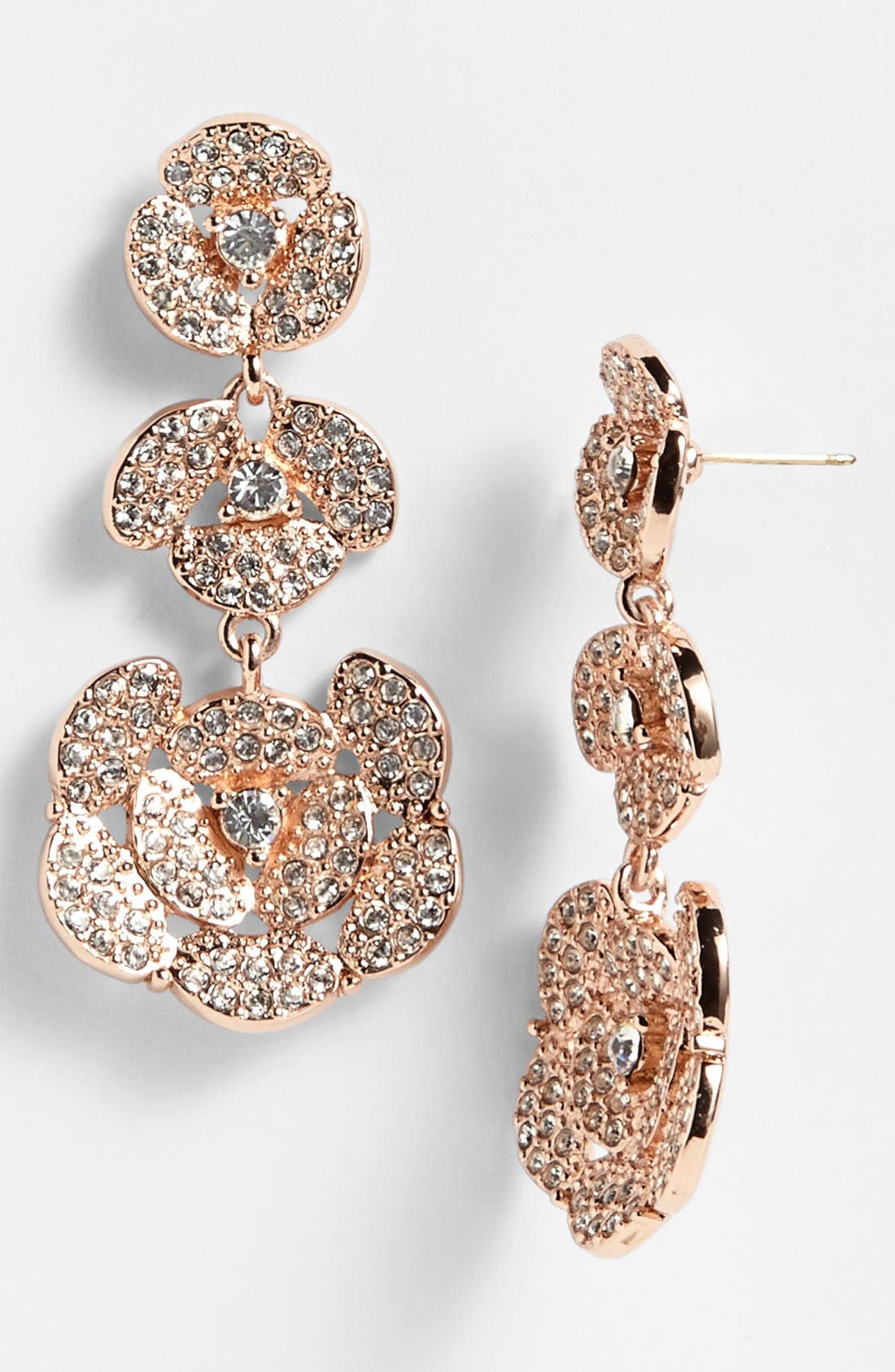 disco pansy drop earrings
