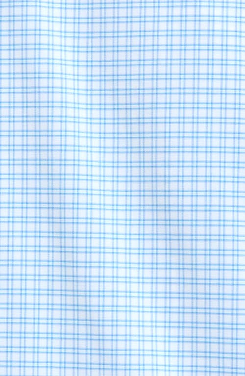 Shop Andrew Marc Kids' Skinny Fit Grid Stretch Dress Shirt In Light Blue