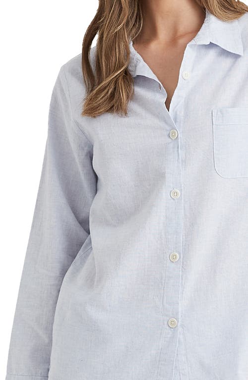 Shop Papinelle Cotton & Linen Pajamas In Beau Blue