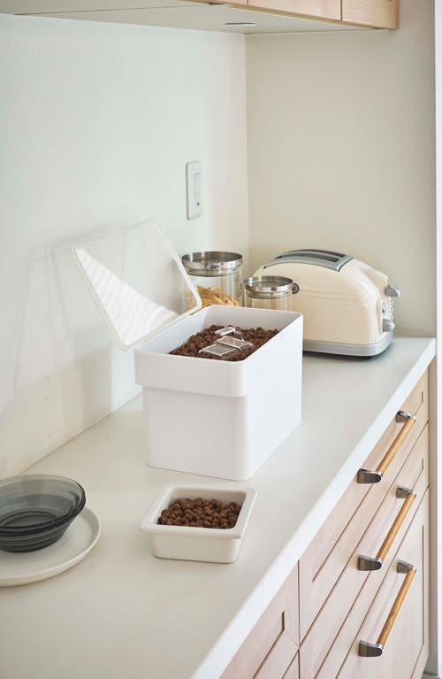 Yamazaki Medium Airtight Pet Food Storage Container In White