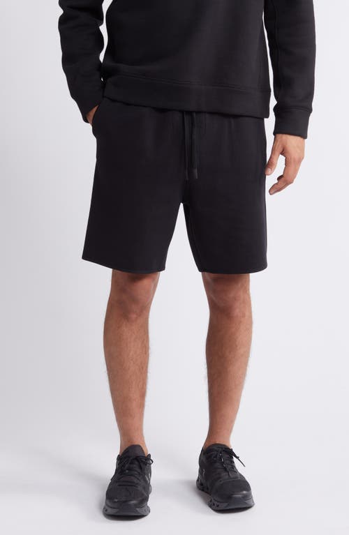 Shop Zella Powertek Stretch Cotton Blend Shorts In Black