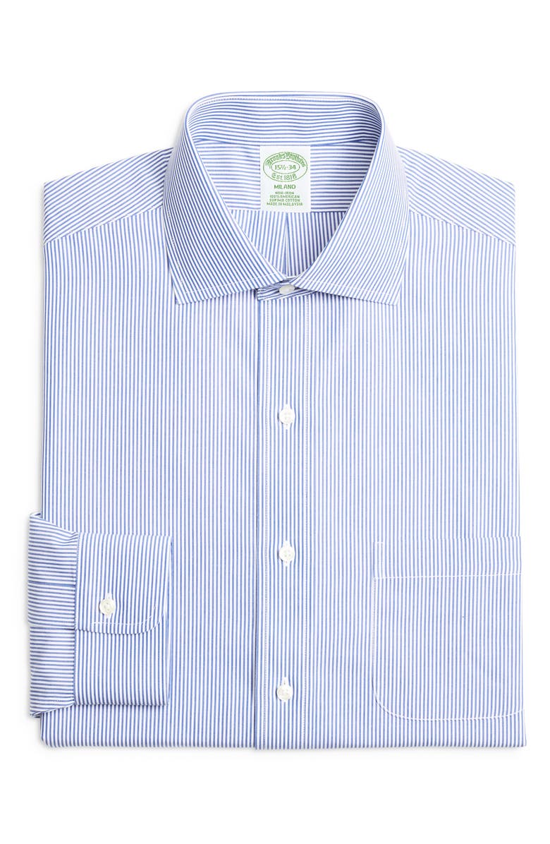 Brooks Brothers Milano Slim Fit Stripe Dress Shirt (3 for $207) | Nordstrom