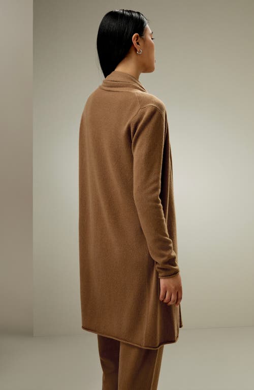 Lilysilk Elegant Pile Collar Open Cardigan For Women In Toffee