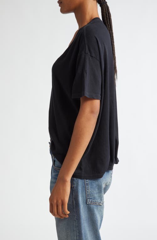 Shop R13 Relaxed V-neck T-shirt In Cashmere Black