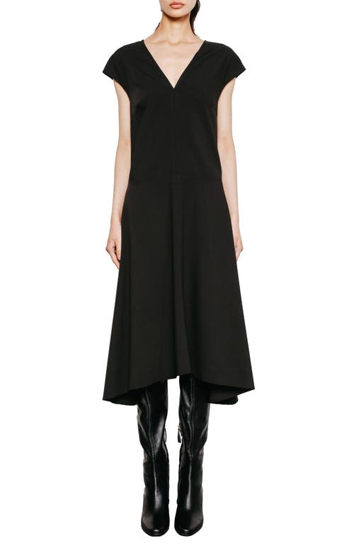 Shop Du Paradis Isla A-line Midi Dress In Black